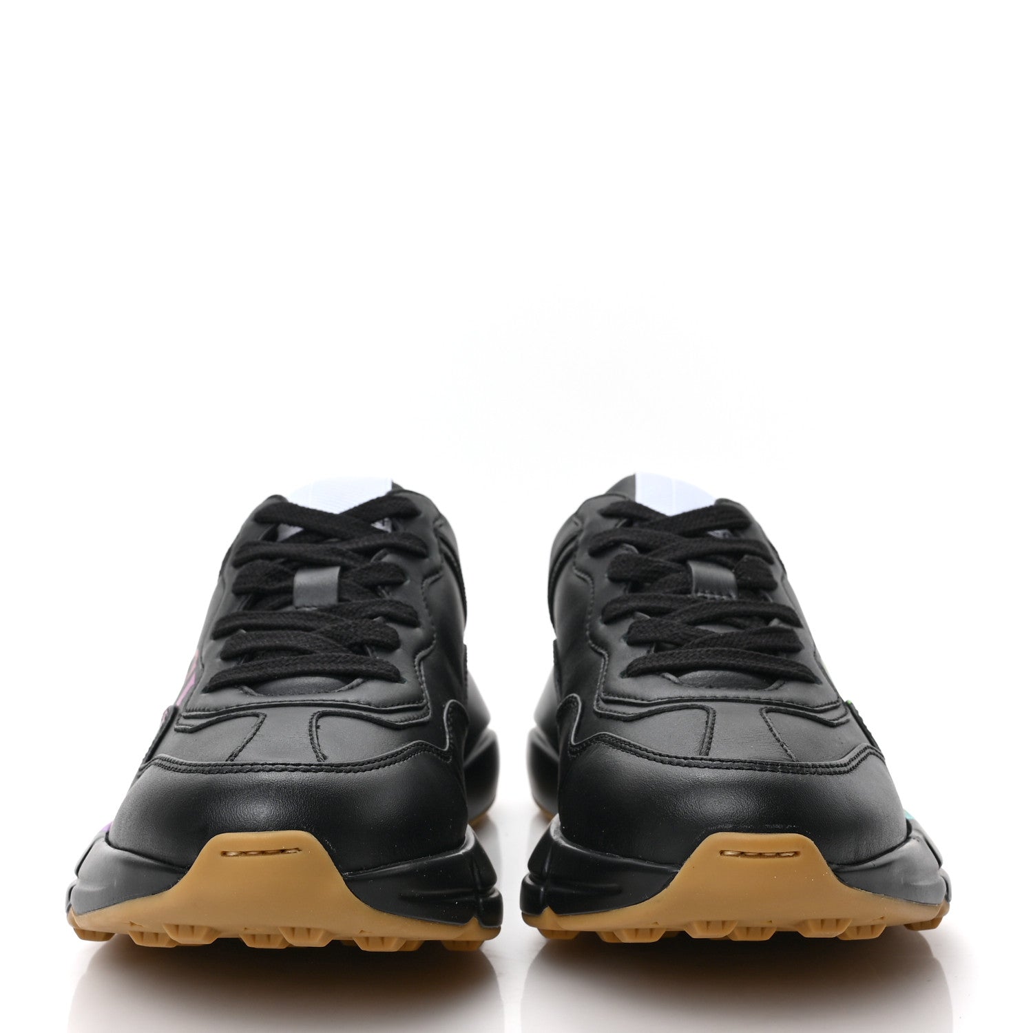 GUCCI RHYTON GUCCI LOGO LEATHER SNEAKER