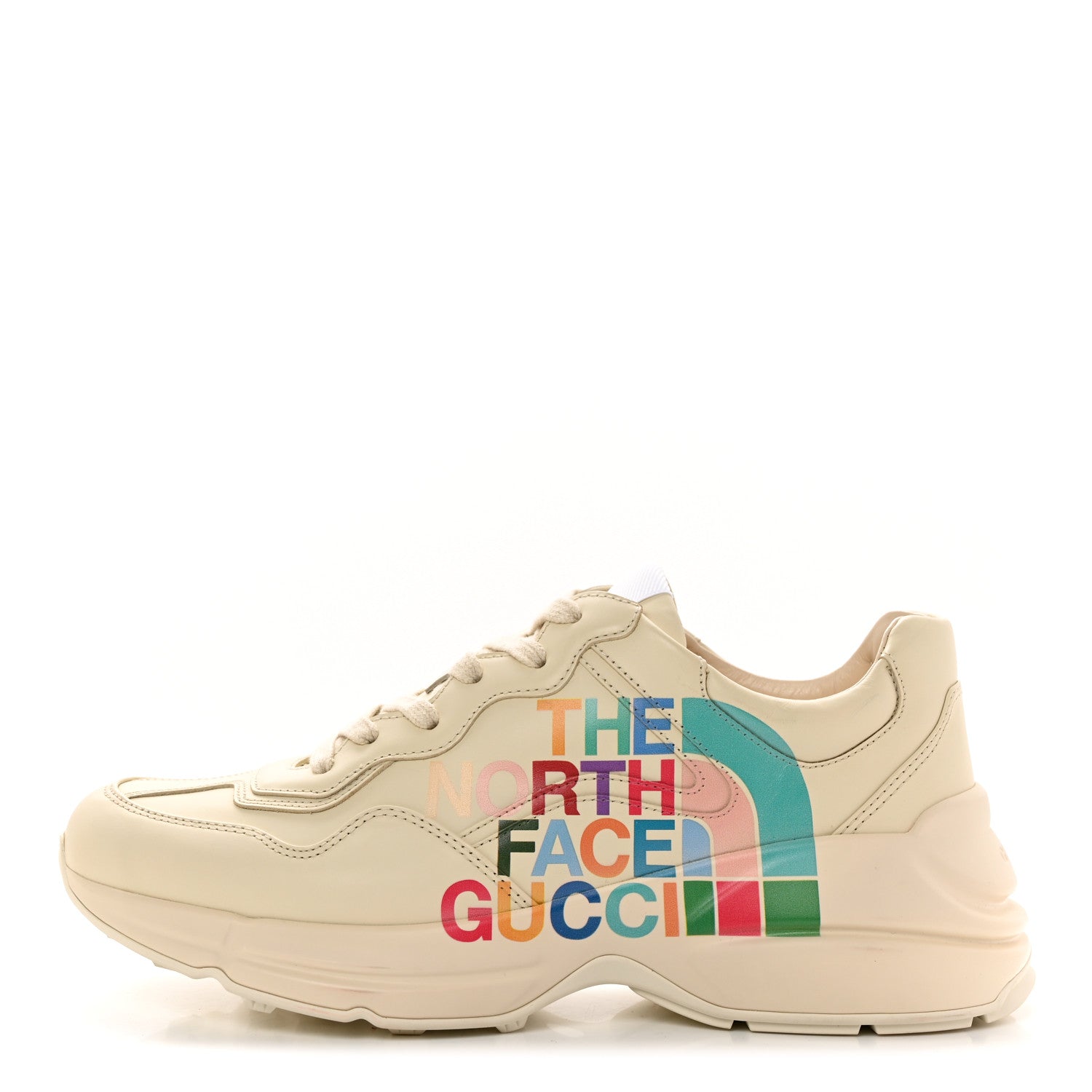 GUCCI RHYTON GUCCI LOGO LEATHER SNEAKER