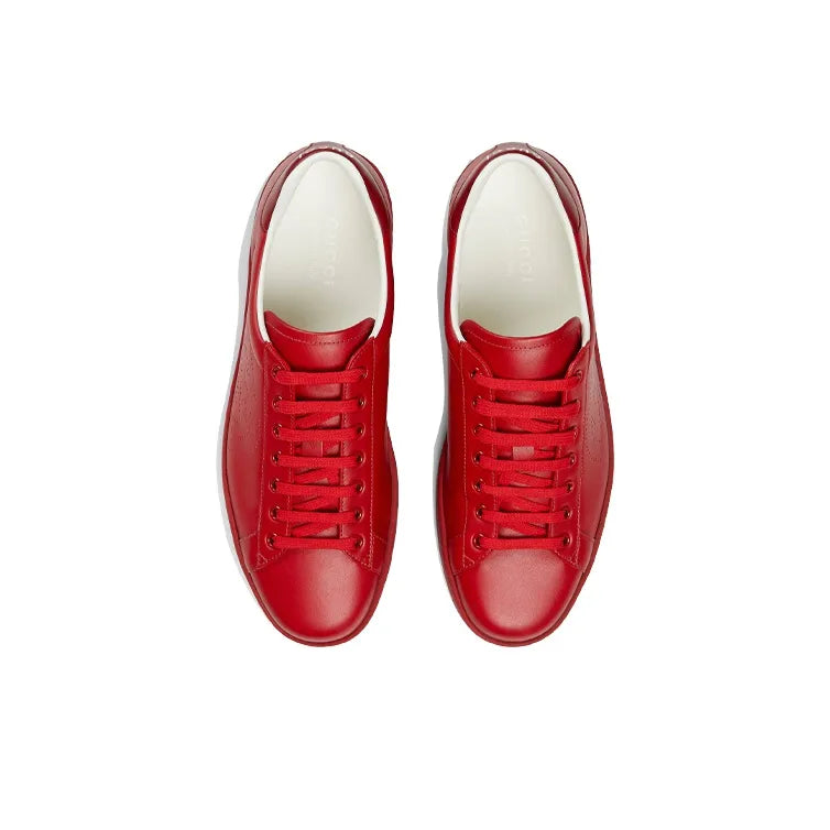 GUCCI Ace 'Interlocking G - Hibiscus Red'