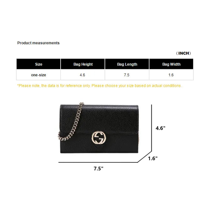 GUCCI GG leather WOC Crossbody Bag