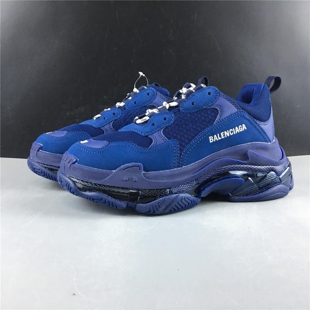 BALENCIAGA Triple S 3.0 BLEU Low Top Sneakers