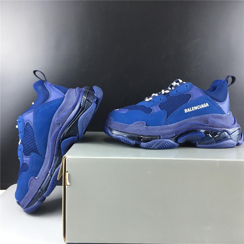 BALENCIAGA Triple S 3.0 BLEU Low Top Sneakers