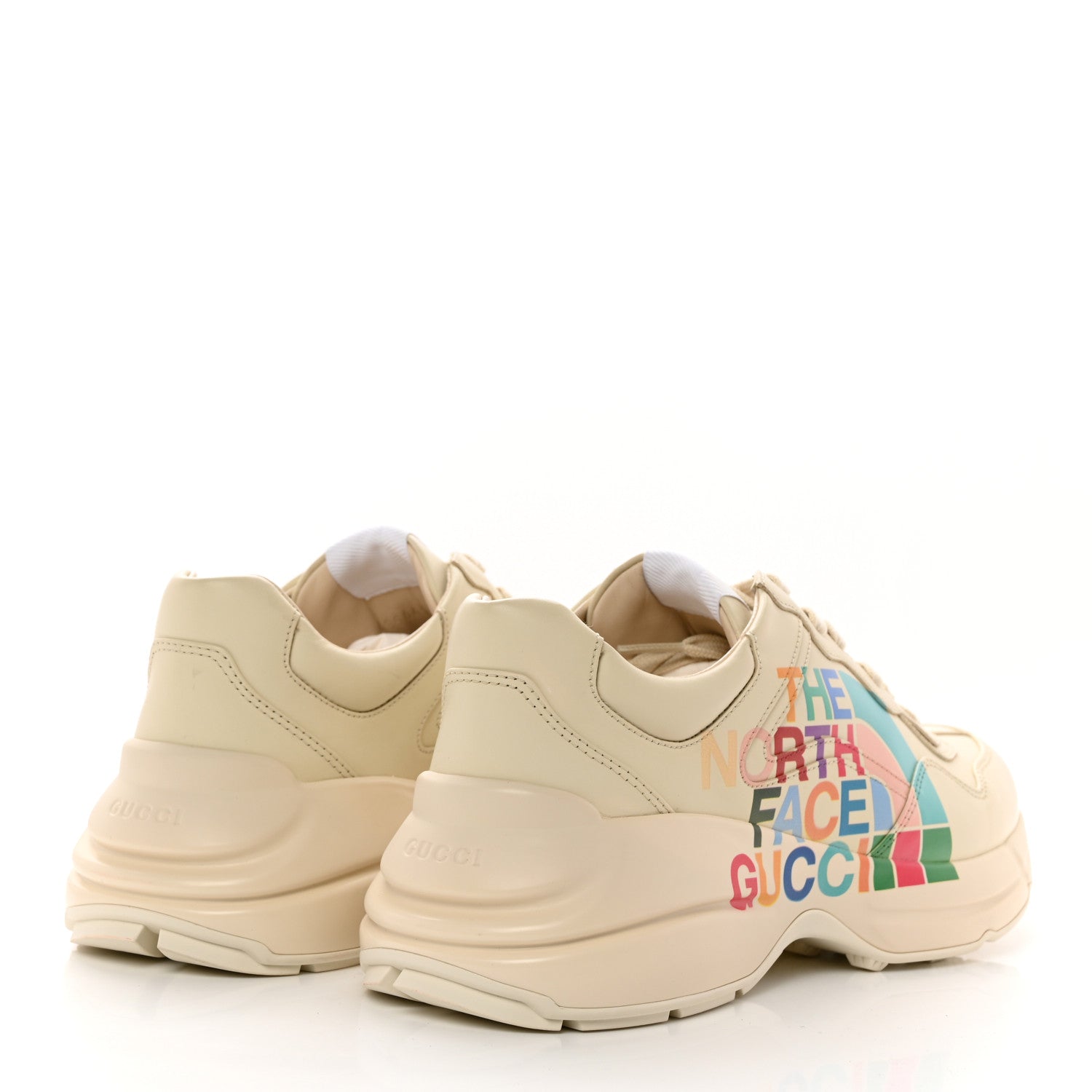 GUCCI RHYTON GUCCI LOGO LEATHER SNEAKER