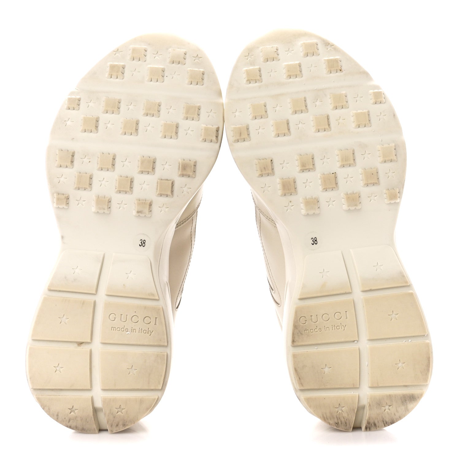 GUCCI RHYTON GUCCI LOGO LEATHER SNEAKER