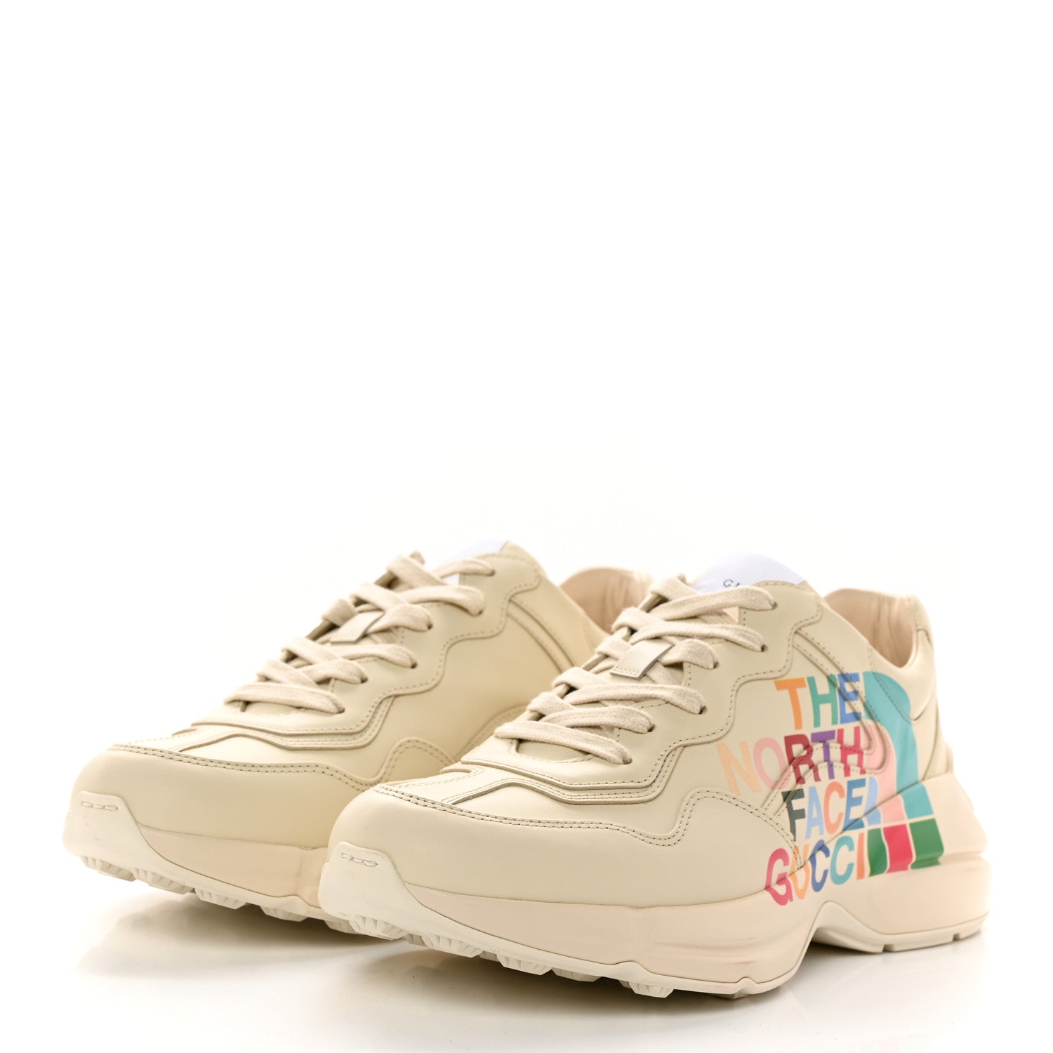 GUCCI RHYTON GUCCI LOGO LEATHER SNEAKER